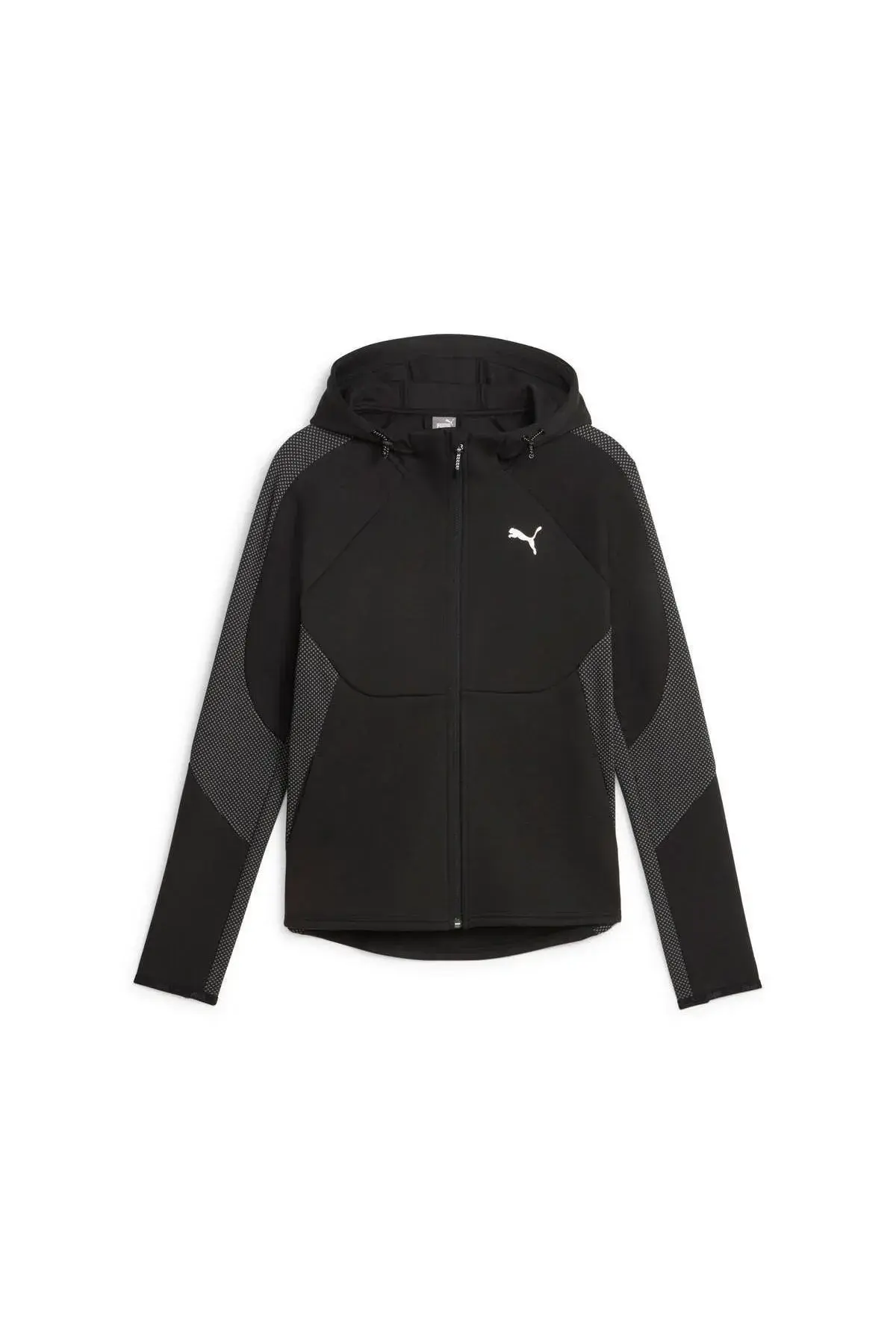 Puma EVOSTRIPE Full-Zip Hoodie Siyah Kadın Fermuarlı Hoodie
