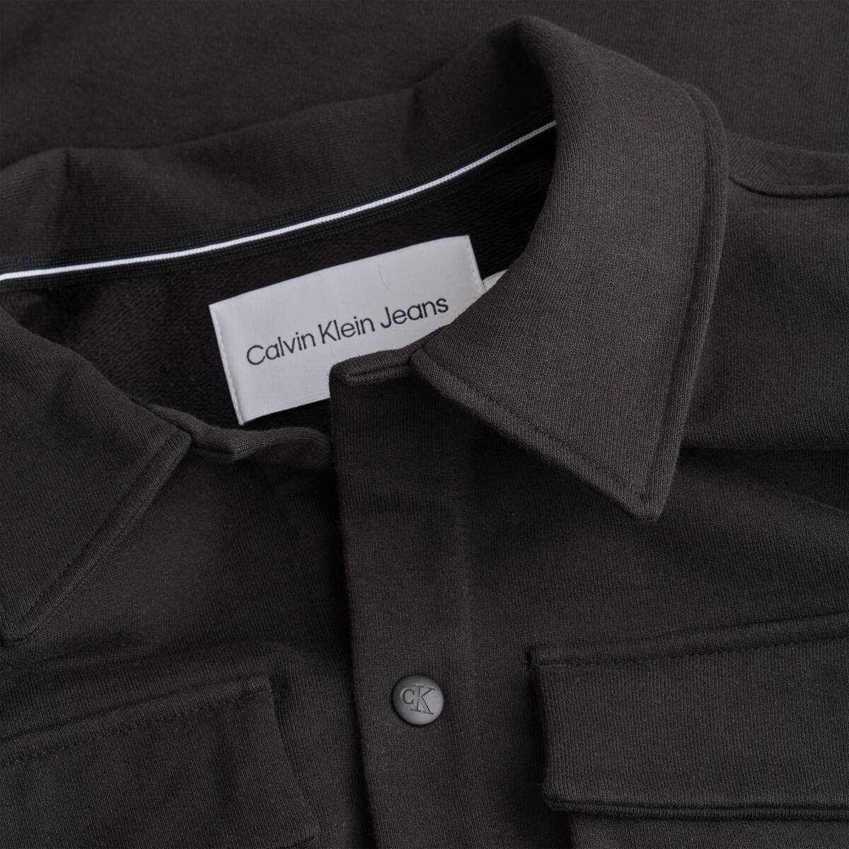 Calvin Klein SHRUNKEN BADGE HWK S Erkek Siyah Sweatshirt