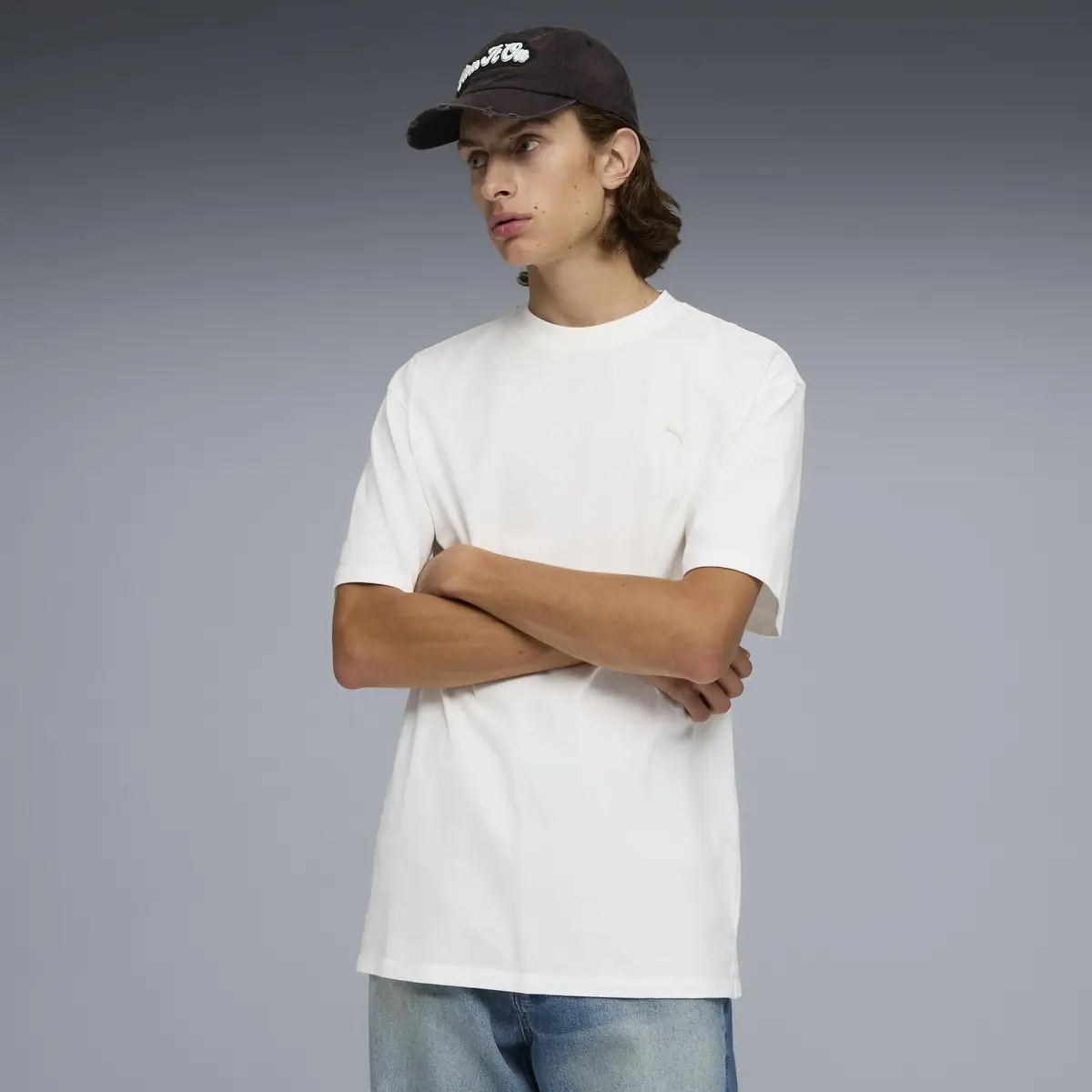 Puma SELECT Essentials Tee Beyaz Erkek T-Shirt