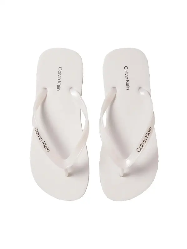 Calvin Klein FLIP FLOP TPU METALL Beyaz Kadın Parmak Arası Terlik