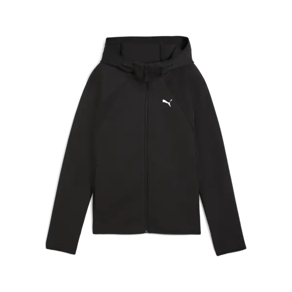 PUMA EVOSTRIPE Full-Zip Hoodie Kadın Siyah Fermuarlı Hoodie