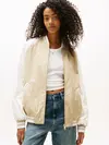 Tommy Hilfiger TJW SOUVENIR BOMBER Krem Kadın Bomber Ceket