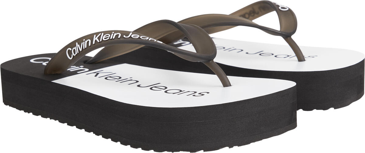 Calvin Klein BEACH SANDAL FLATFOR Kadın Beyaz Terlik