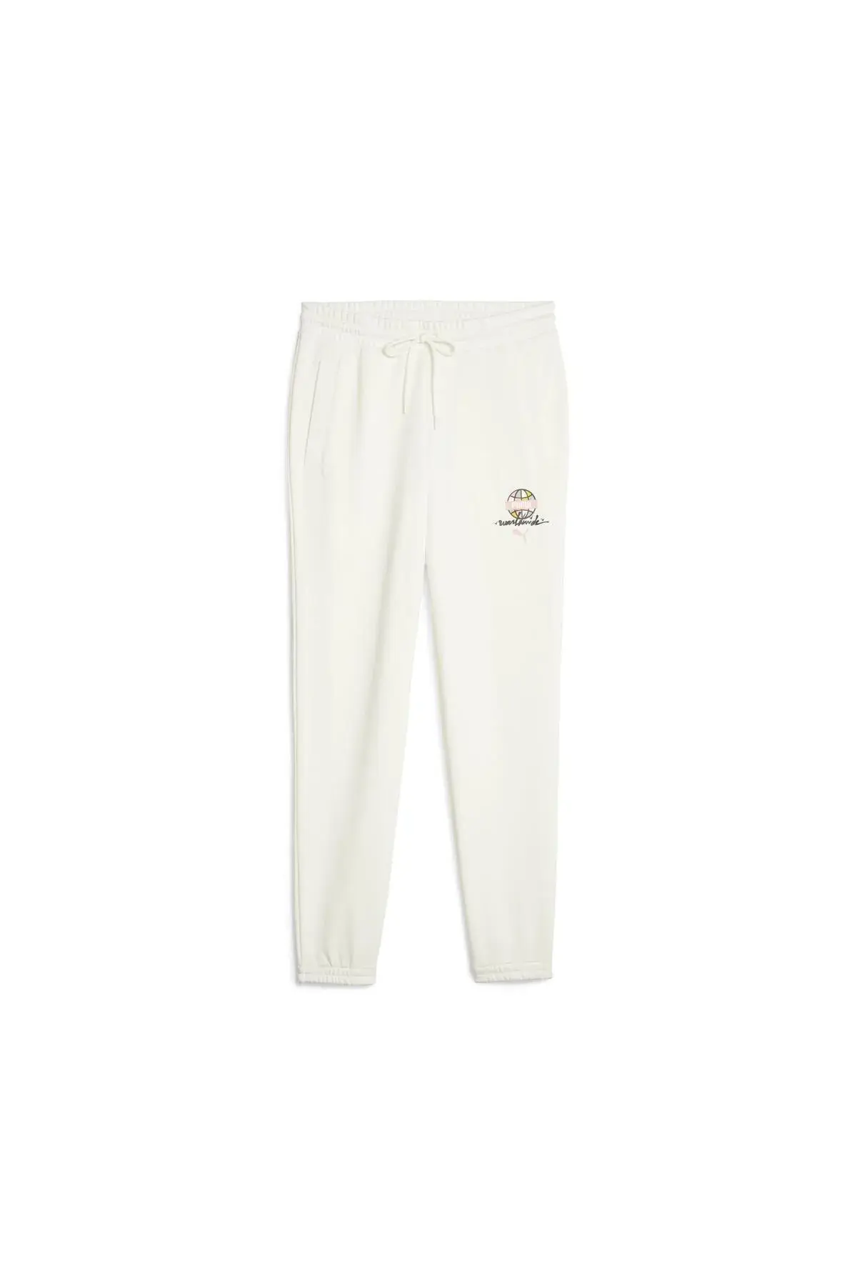 Puma SWxP PUMA WORLDWIDE Sweatpants TR Kırık Beyaz Kadın Eşofman Altı