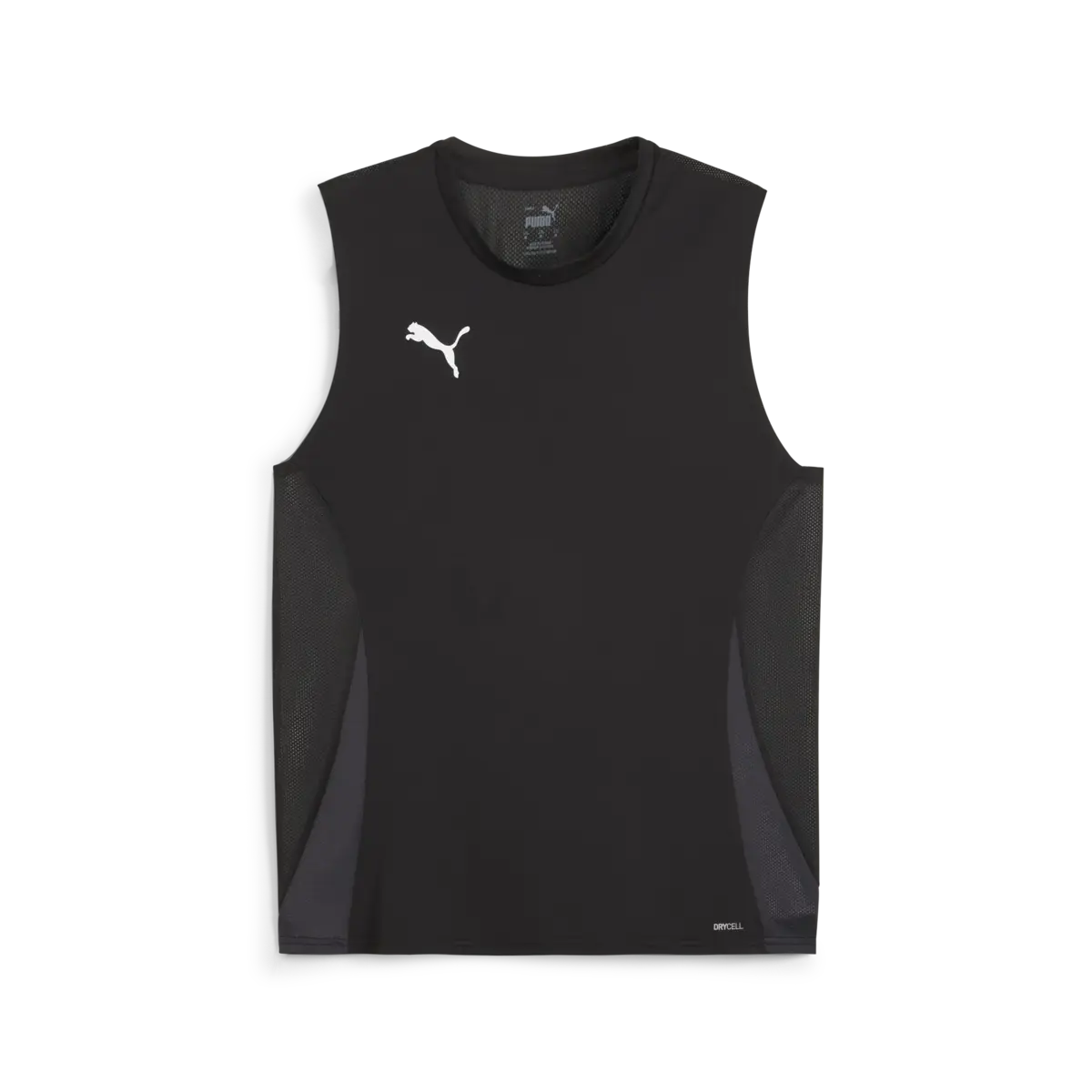 Puma teamGOAL Sleeveless Jersey Siyah Erkek Takım Koşu Tişört Kolsuz Üst