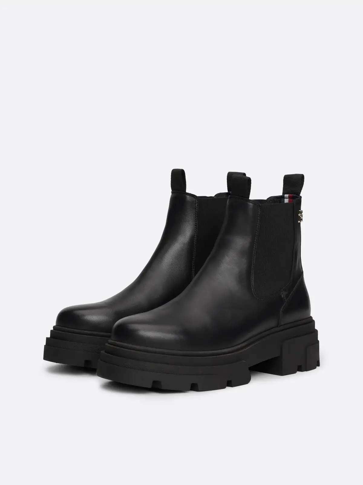 Tommy Hilfiger COMBAT LEATHER LOW C Kadın Siyah Bot