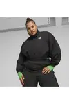 Puma DARE TO Cropped Woven Jacket Siyah Kadın Fermuarlı Sweatshirt