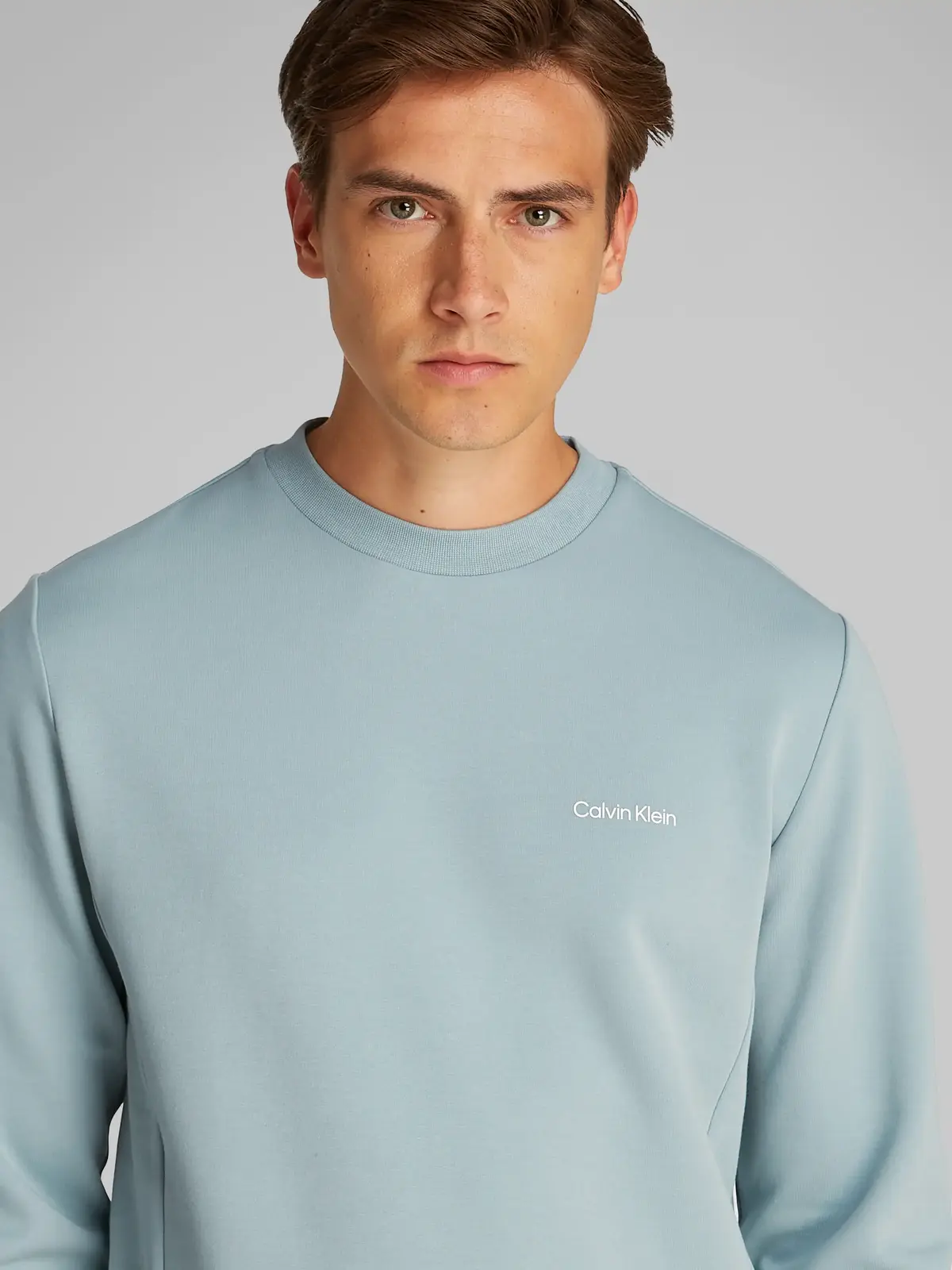 Calvin Klein MICRO LOGO REPREVE Mavi Erkek Sweatshirt