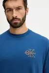 Calvin Klein SS 30S MICRO MONOLOGO GRAPHIC TE Mavi Erkek Tişört