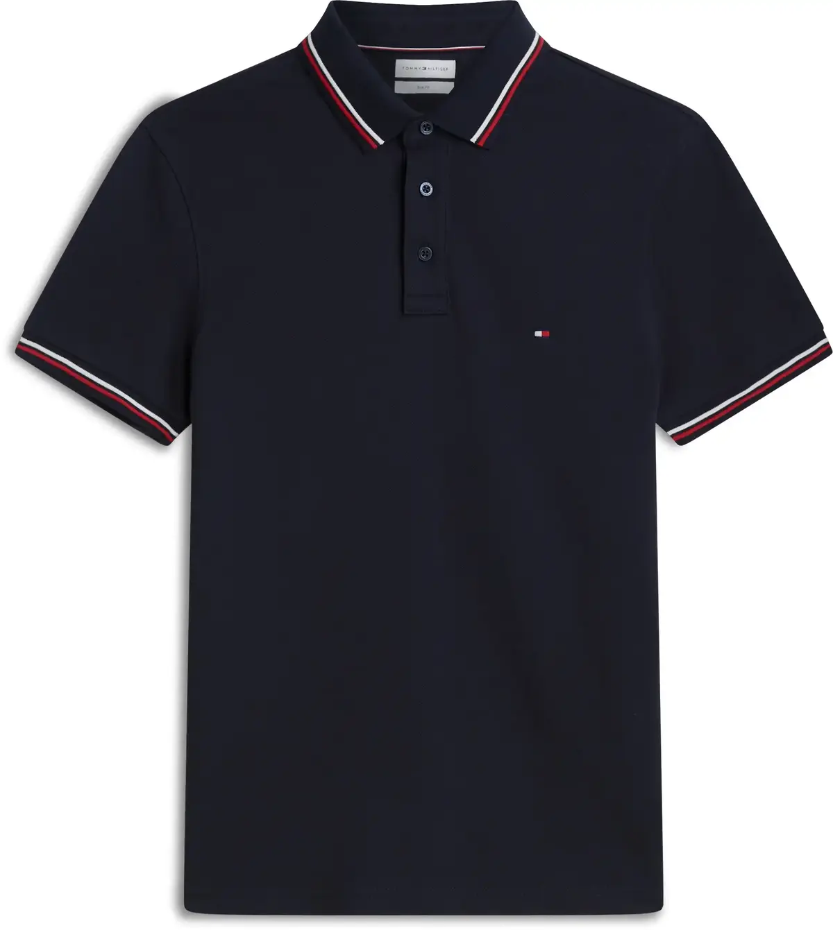 Tommy Hilfiger TIPPED SLIM FIT POLO, DW5 Siyah Erkek T-Shirt & Polo