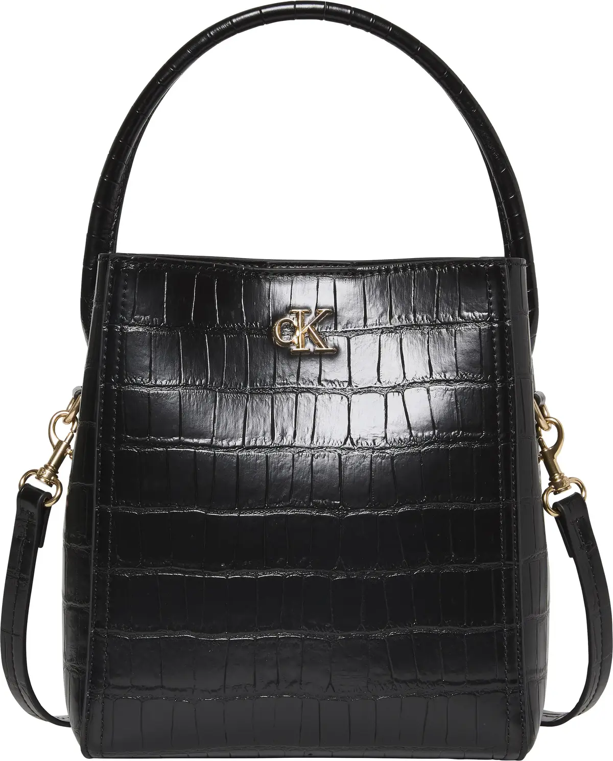 Calvin Klein CK CROC BUCKET WITH, YIH Siyah Kadın Çanta & Cüzdan
