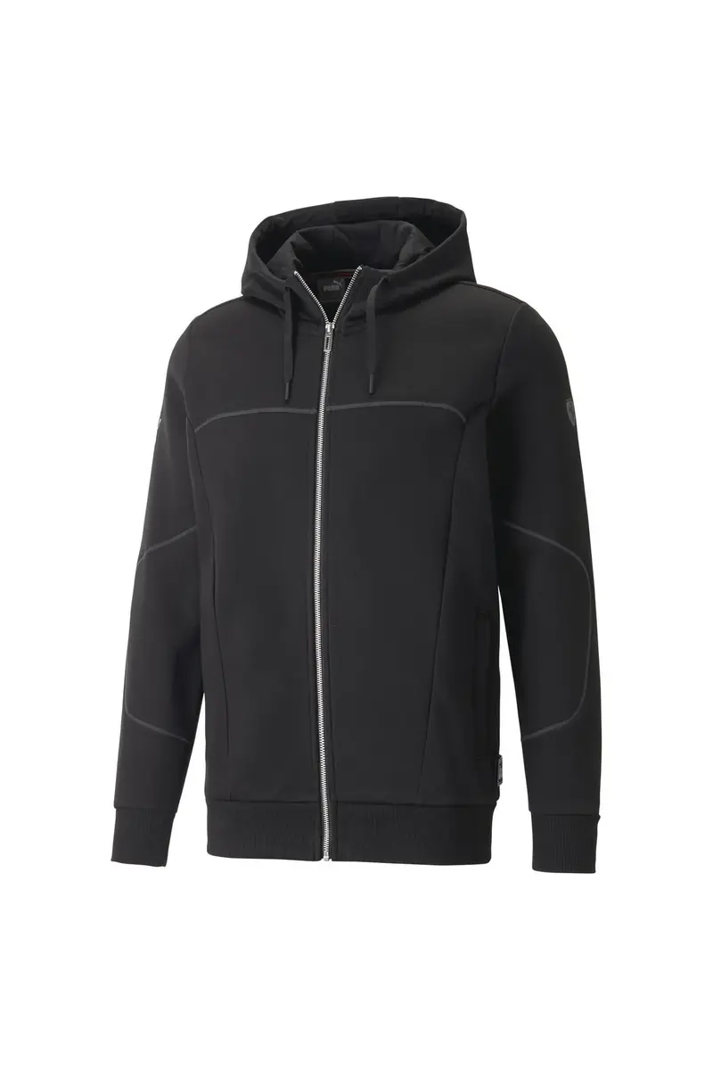 Puma Ferrari Style Hooded Jacket Siyah Erkek Fermuarlı Sweatshirt