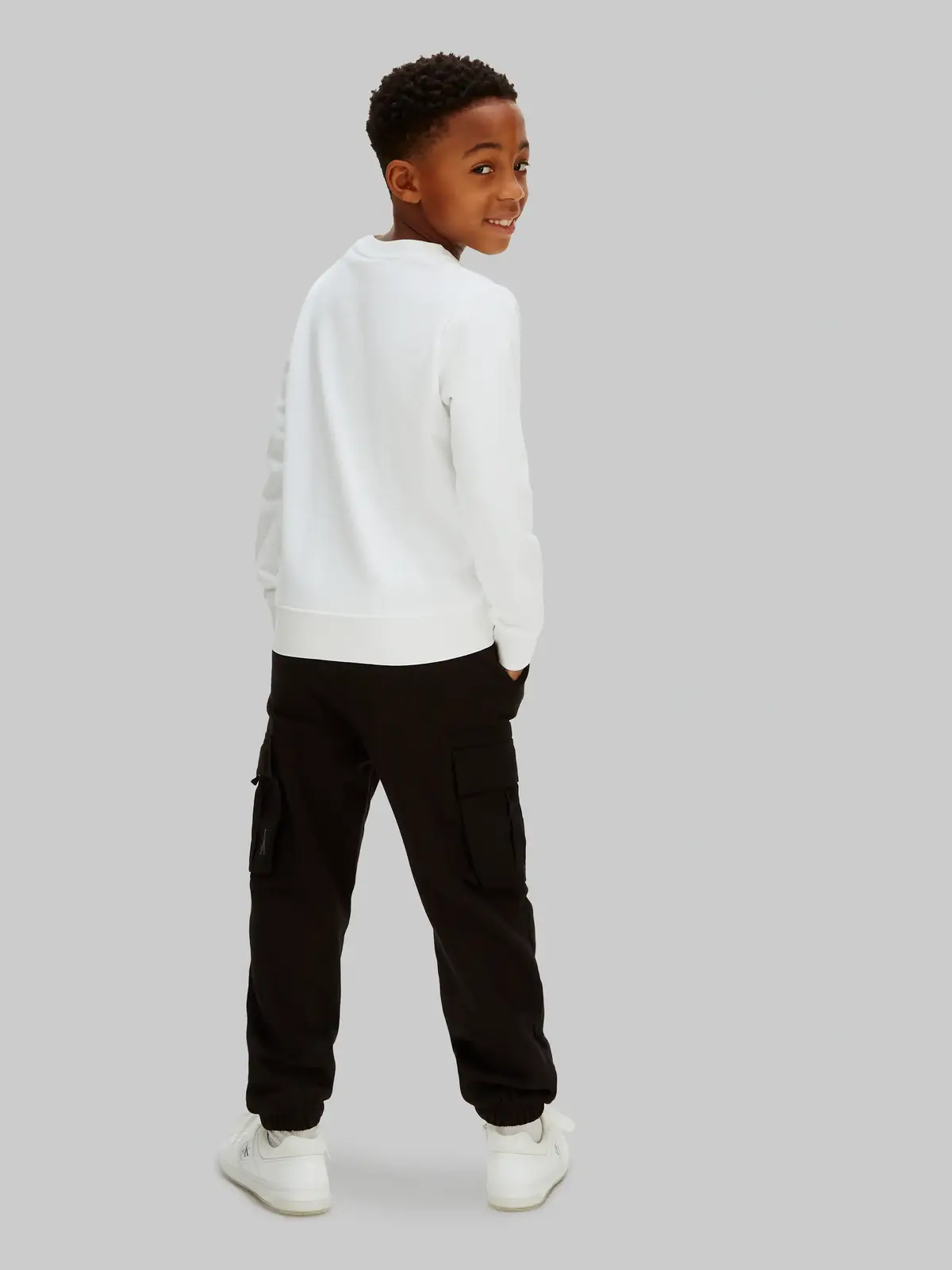 Calvin Klein CONTRAST POCKET Siyah Çocuk Eşofman Alt