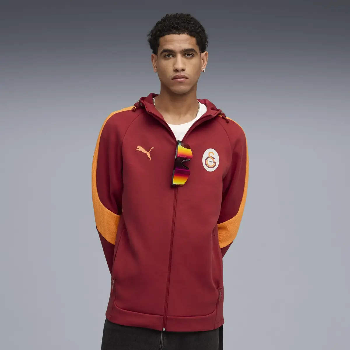 Puma GSK EVOSTRIPE Hooded Jacket Kırmızı Erkek Ceket