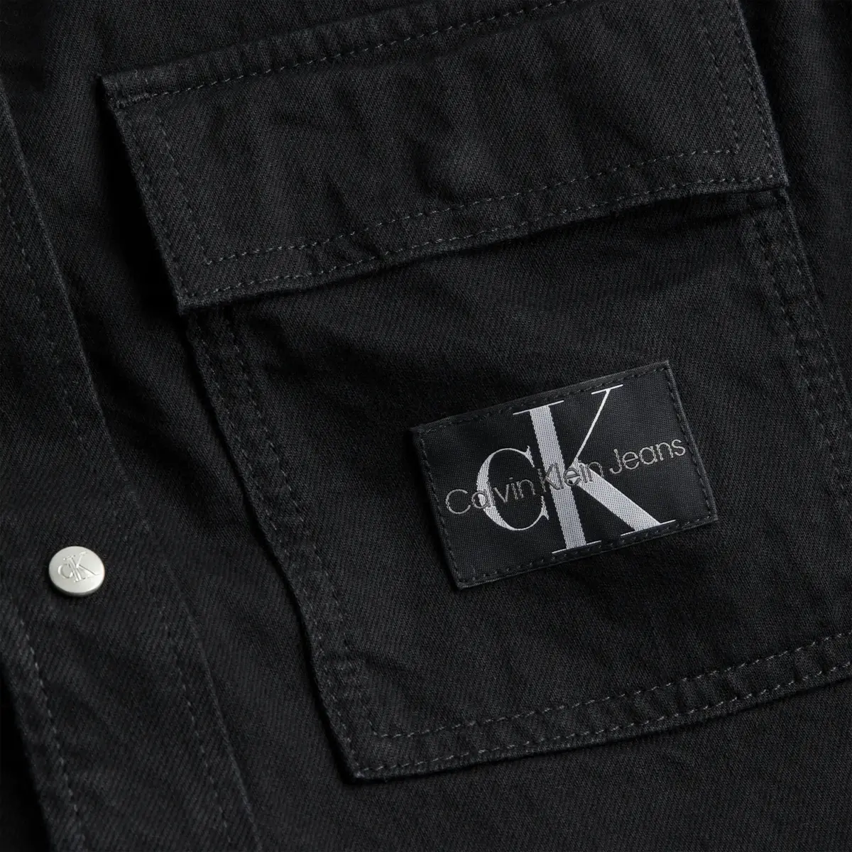 Calvin Klein RELAXED UTILITY SHIR Erkek Siyah Gömlek