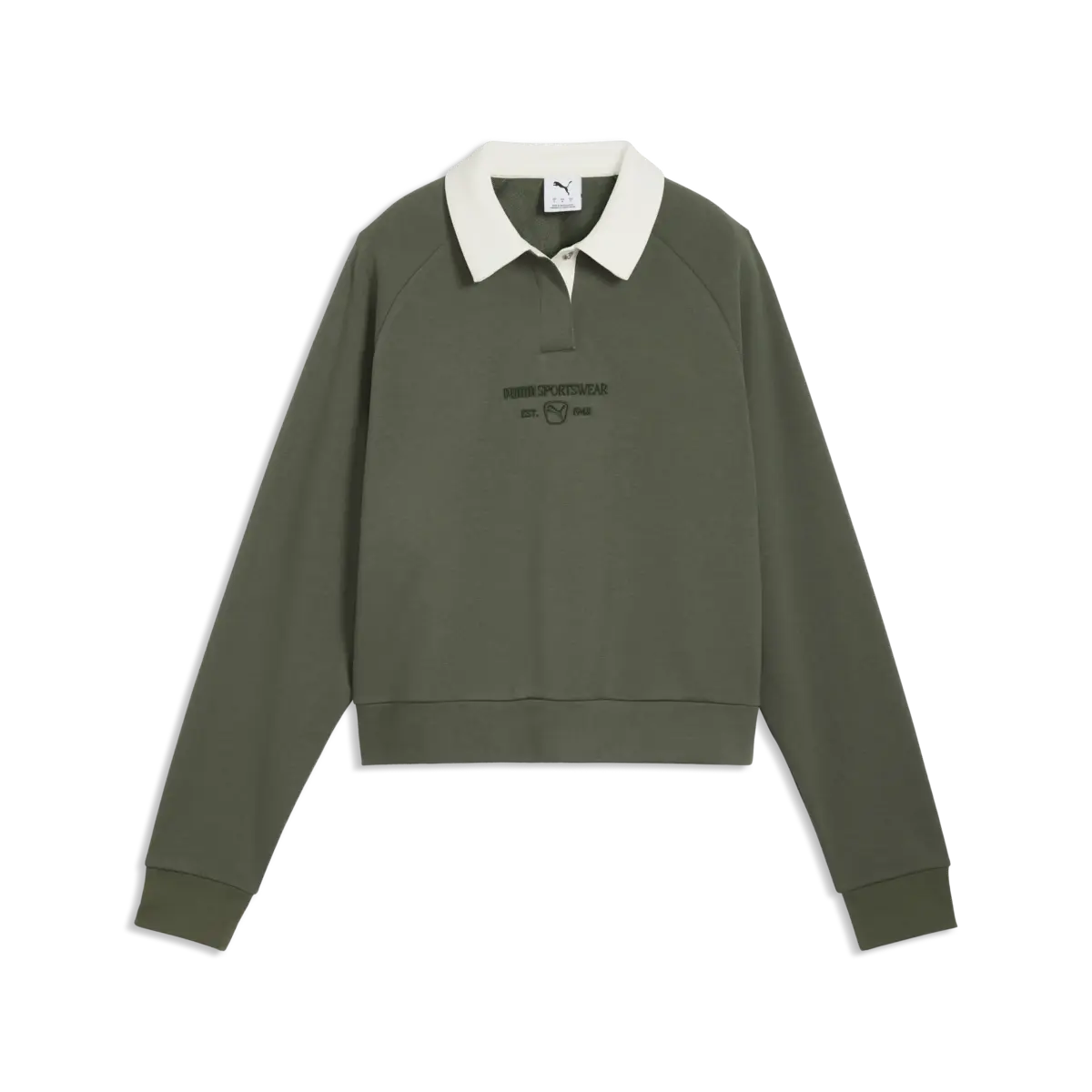 PUMA PUMA CLASS Longsleeve Polo Yeşil Kadın T-Shirt & Polo