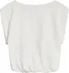 Calvin Klein MONOGRAM OFF PLACED Kadın Beyaz T-Shirt