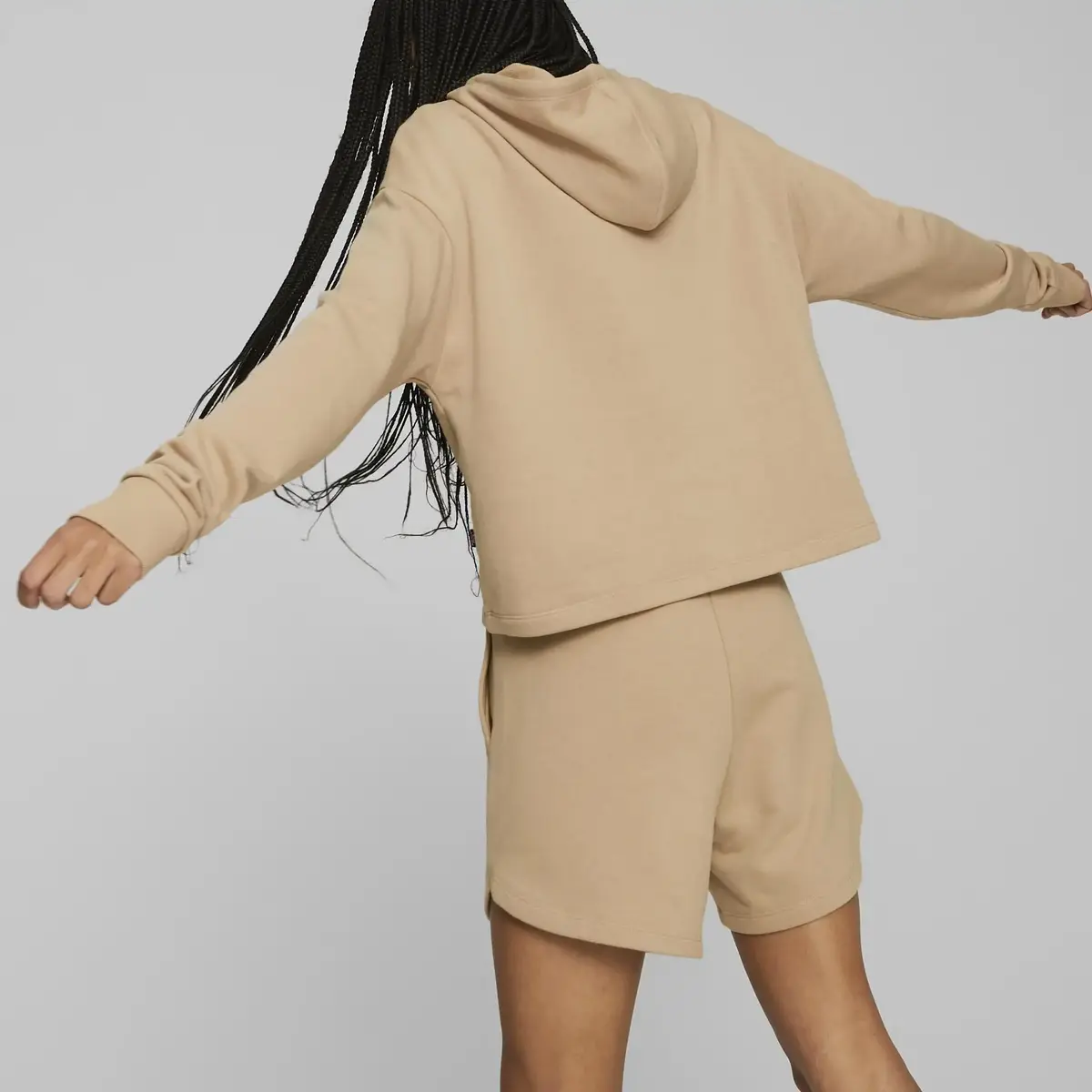 Puma Ess Crop Hoodie Bej Kadın Sweatshirt