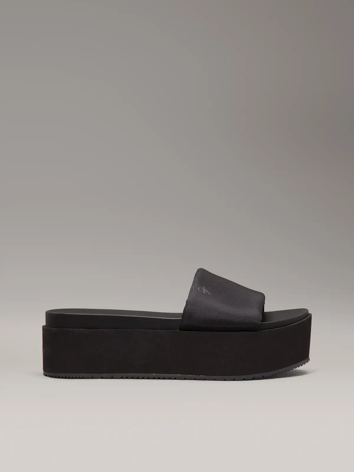 Calvin Klein FLATFORM SANDAL SLID, 0GJ Siyah Kadın Terlik