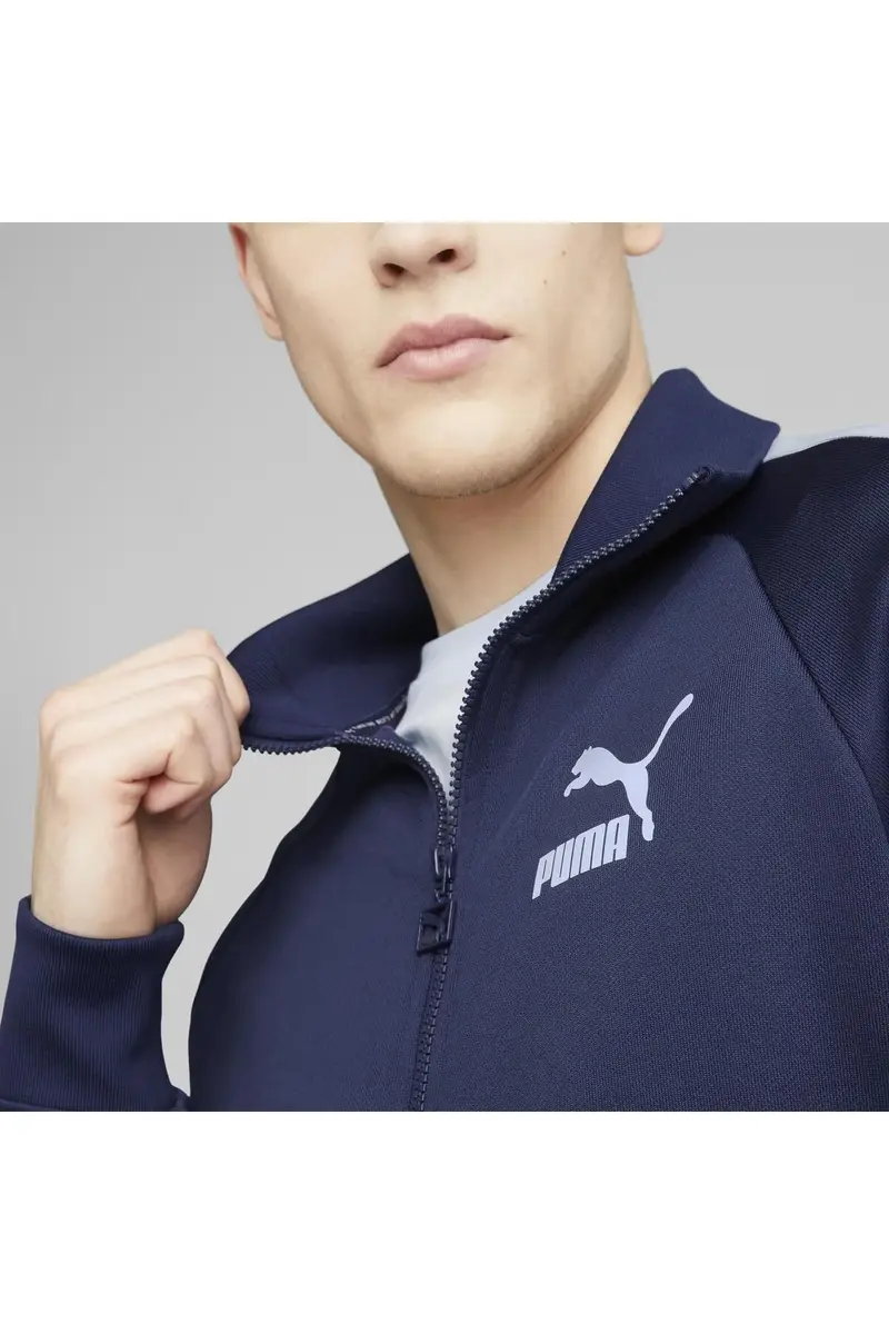 Puma T7 ICONIC Track Jacket (s) PT Mavi Erkek Fermuarlı Sweatshirt