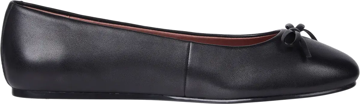 Tommy Hilfiger BALLERINA LEATHER FL, BDS Siyah Kadın Babet