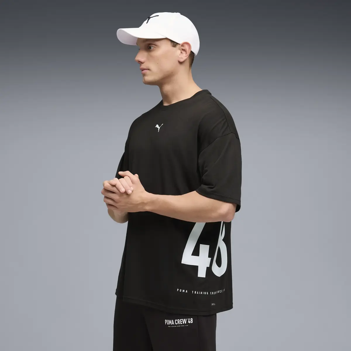 Puma M GRAPHIC OVERSIZED TEE Siyah Erkek T-Shirt