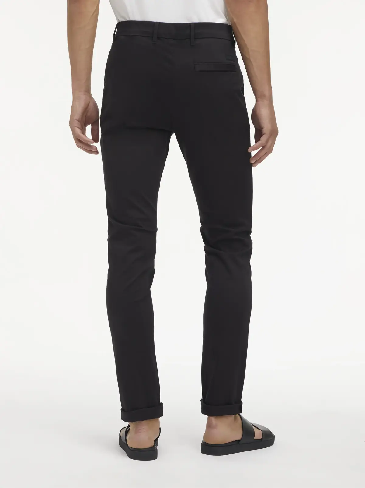 Calvin Klein SATEEN STRETCH SLIM Erkek Siyah Chino