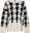 Tommy Hilfiger HOUNDSTOOTH RELAXED Kadın Bej Kazak