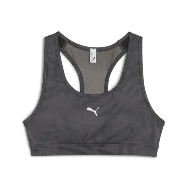 Puma 4KEEPS BRA PADDED PRINT Siyah Sporcu Sütyeni