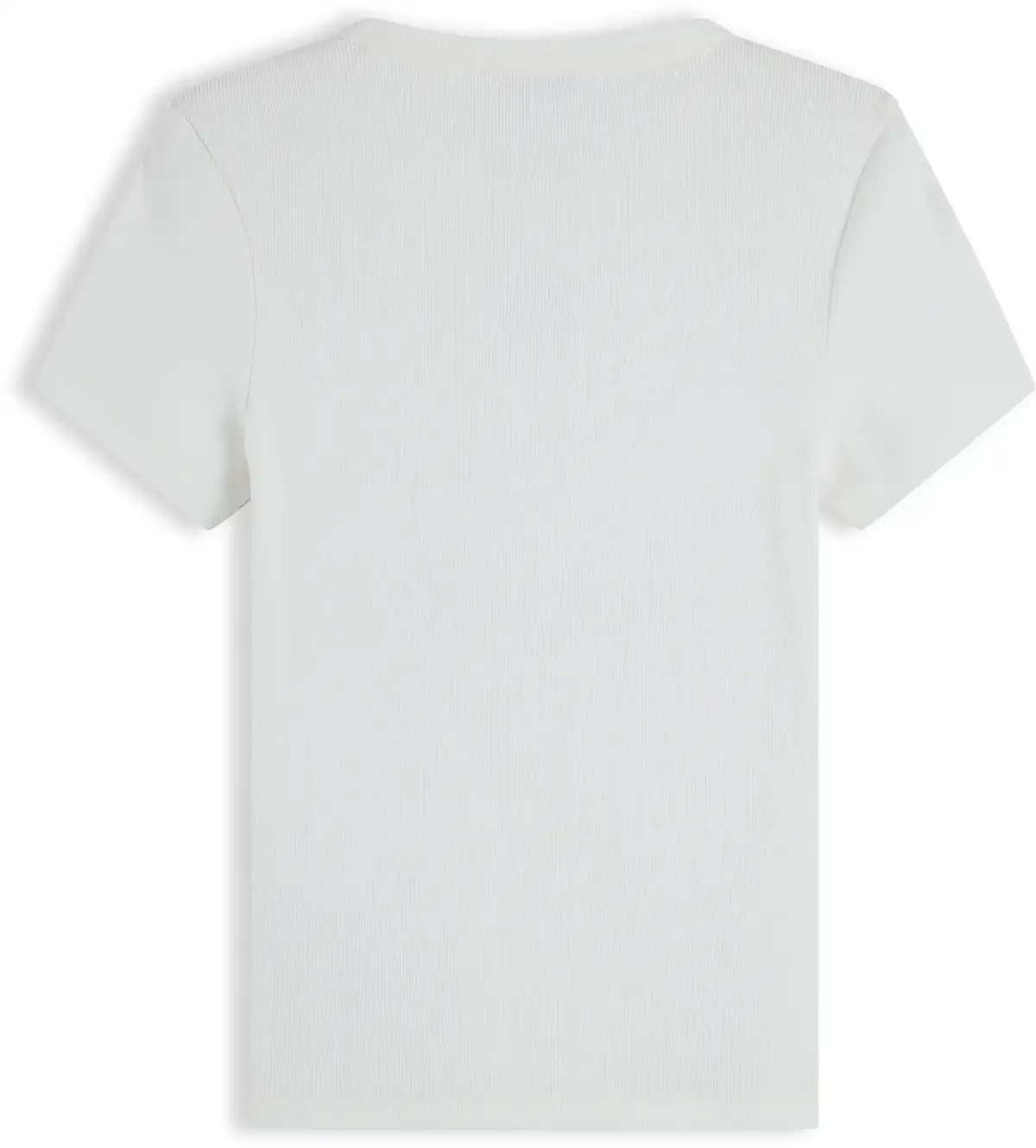 Tommy Hilfiger TJW SLIM BADGE RIB T, YBL Beyaz Kadın T-Shirt & Polo