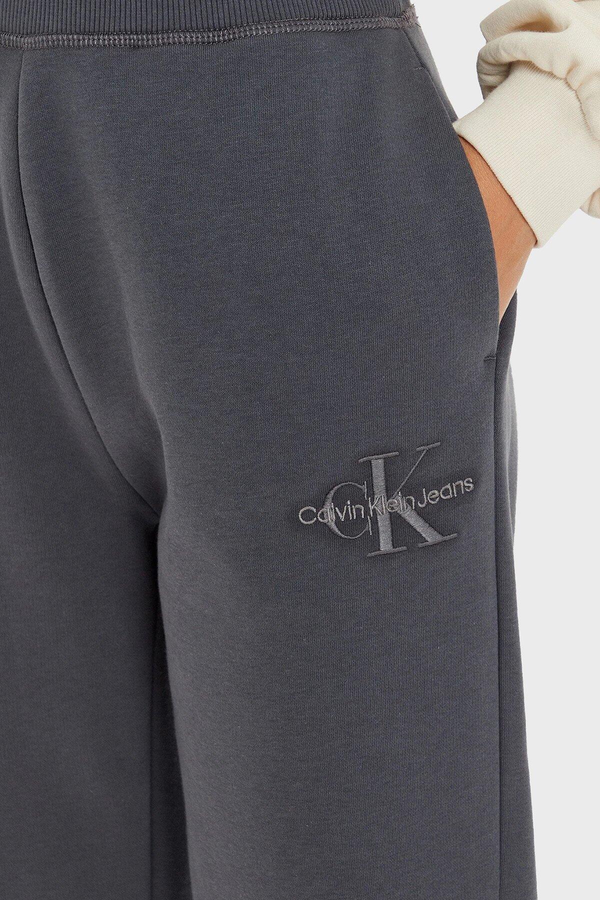 Calvin Klein MONOLOGO CUFFED JOG, BAN Gri Kadın Eşofman Altı