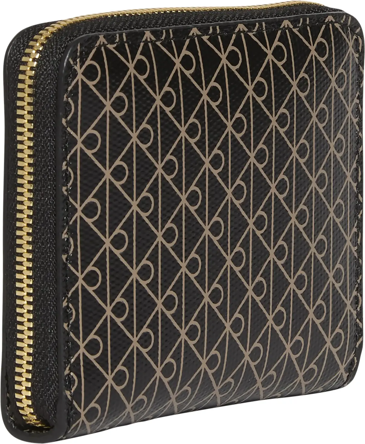 Calvin Klein EMBLEM AOP SQUARE ZIP AROUND Kadın Siyah Cüzdan