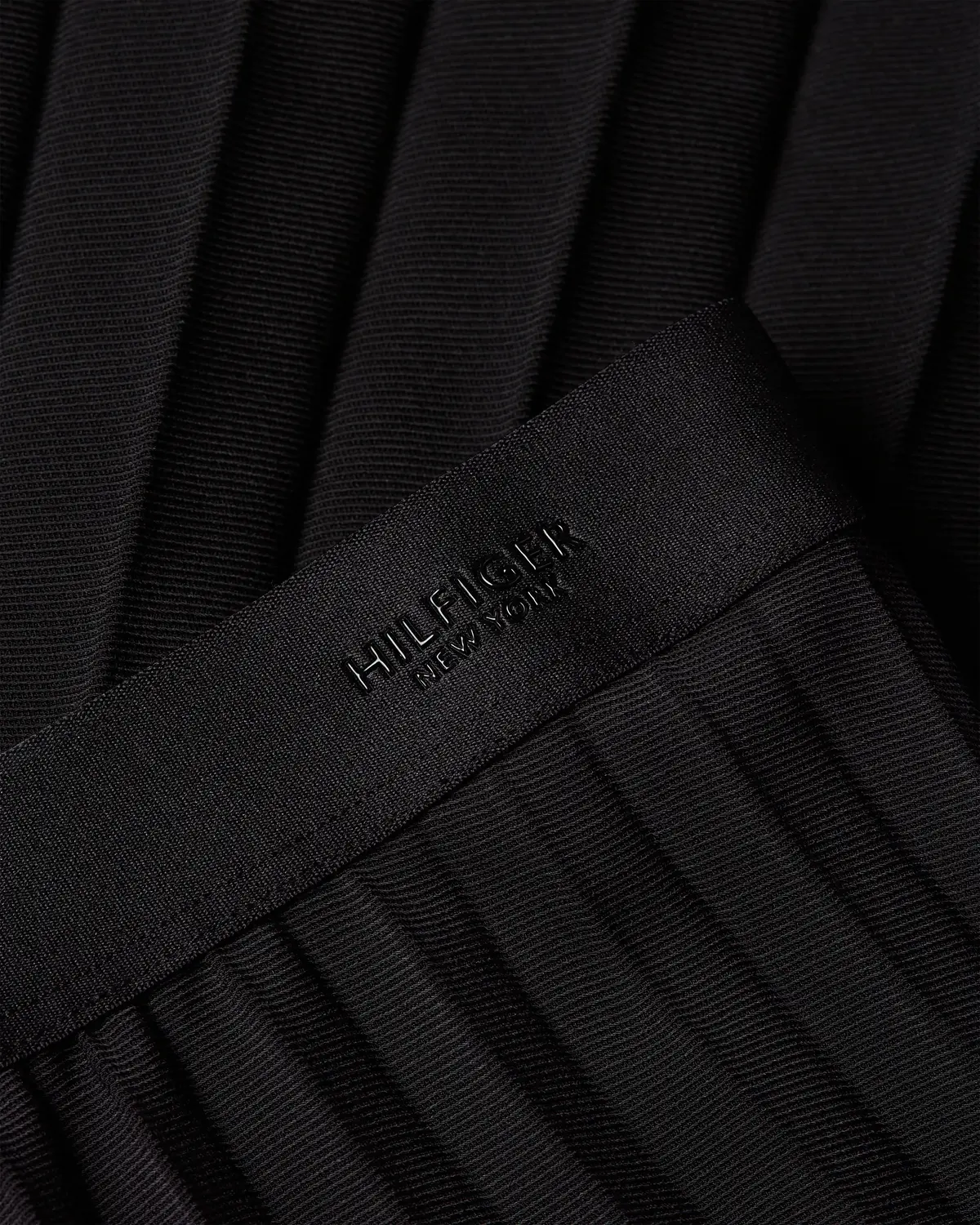 Tommy Hilfiger FLUID PLEATED PULL O, BDS Siyah Kadın Elbise-Etek