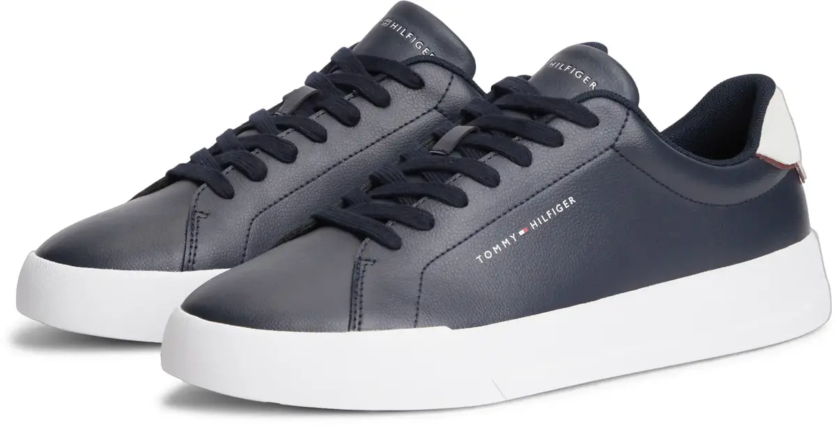 Tommy Hilfiger TH COURT LTH DETAIL, DW5 Siyah Erkek Spor Ayakkabı & Sneaker