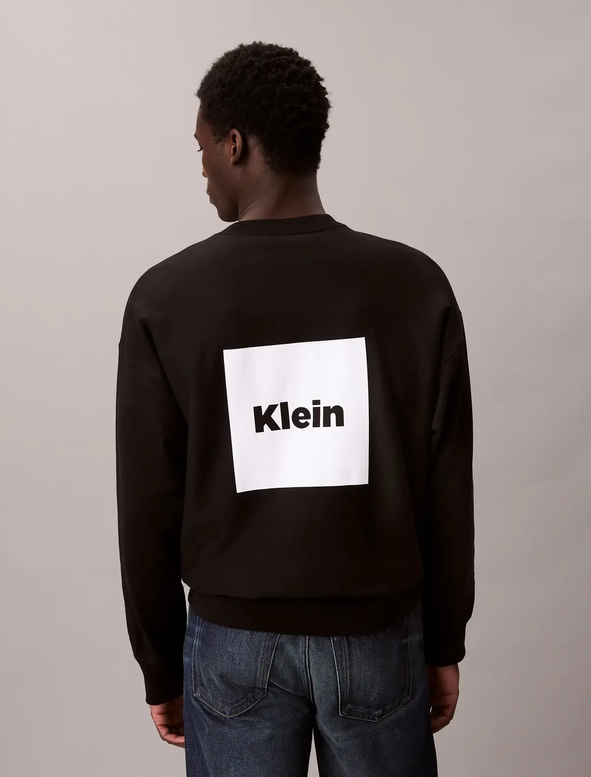 Calvin Klein LS PREMIUM FLEECE CA Siyah Erkek Tişört
