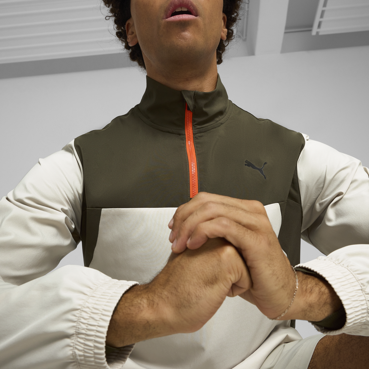 Puma Puma Fit Trend Woven Jacket Bej Erkek Sweatshirt