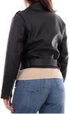 Calvin Klein CLASSIC FAUX LEATHER, BEH Siyah Kadın Deri Ceket