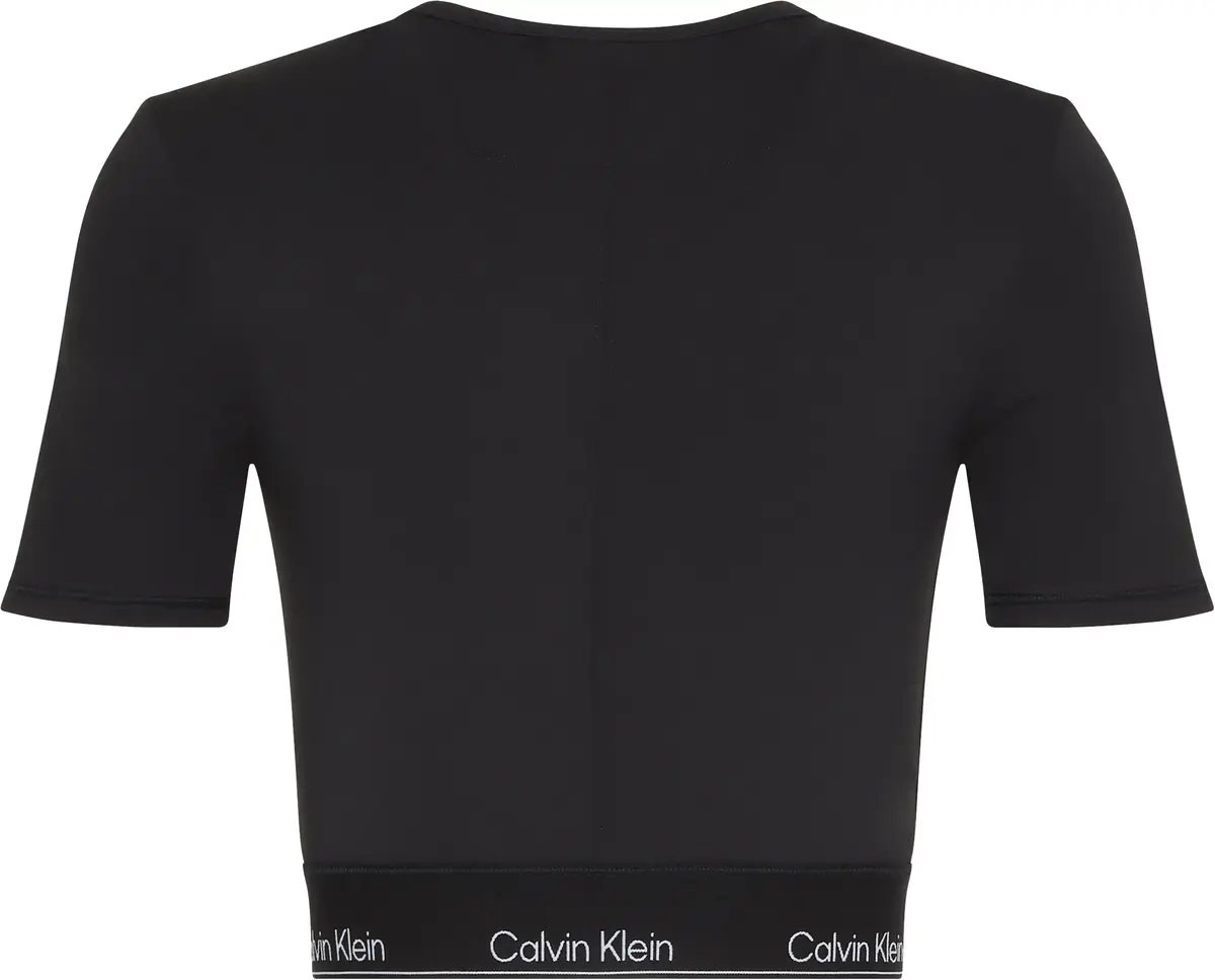 Calvin Klein MODERN SPORT SS TEE, UB1 Siyah Kadın T-Shirt & Polo