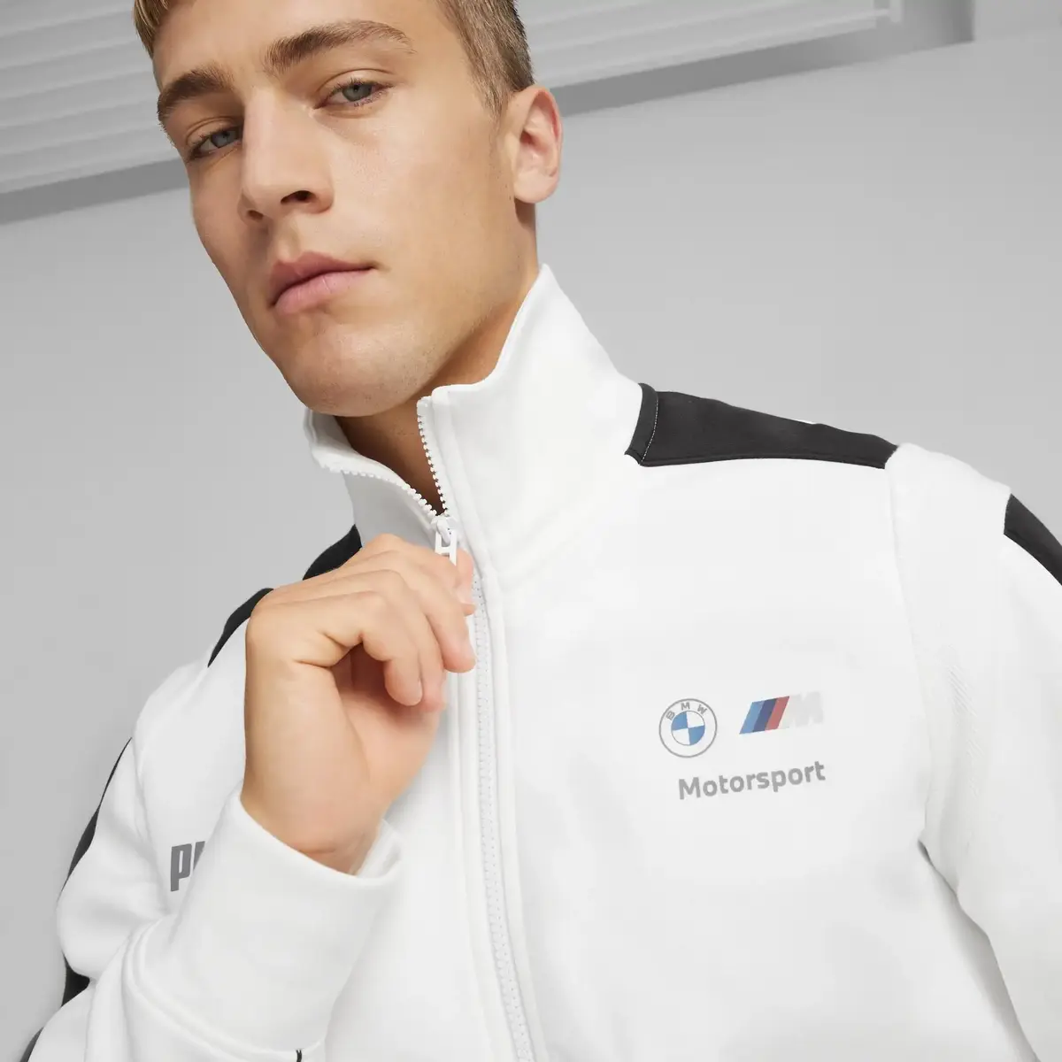 Puma BMW MMS MT7+ Track Jacket Beyaz Erkek Fermuarlı Ceket