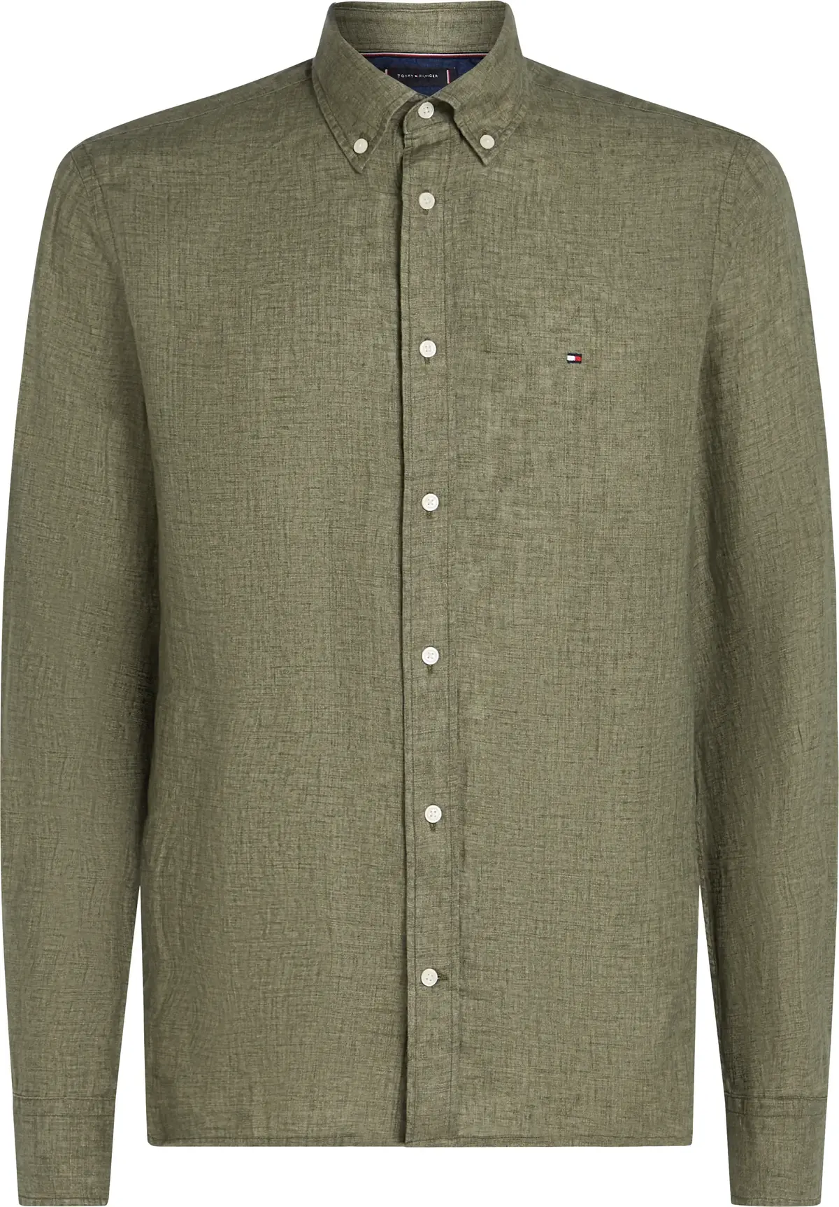 Tommy Hilfiger PIGMENT DYED LI SOLI, PLI Yeşil Erkek Gömlek