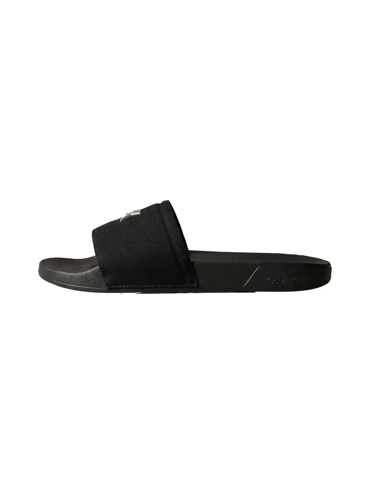Calvin Klein ESS SLIDE CANVAS HDW Siyah Kanvas Logolu Kadın Terlik