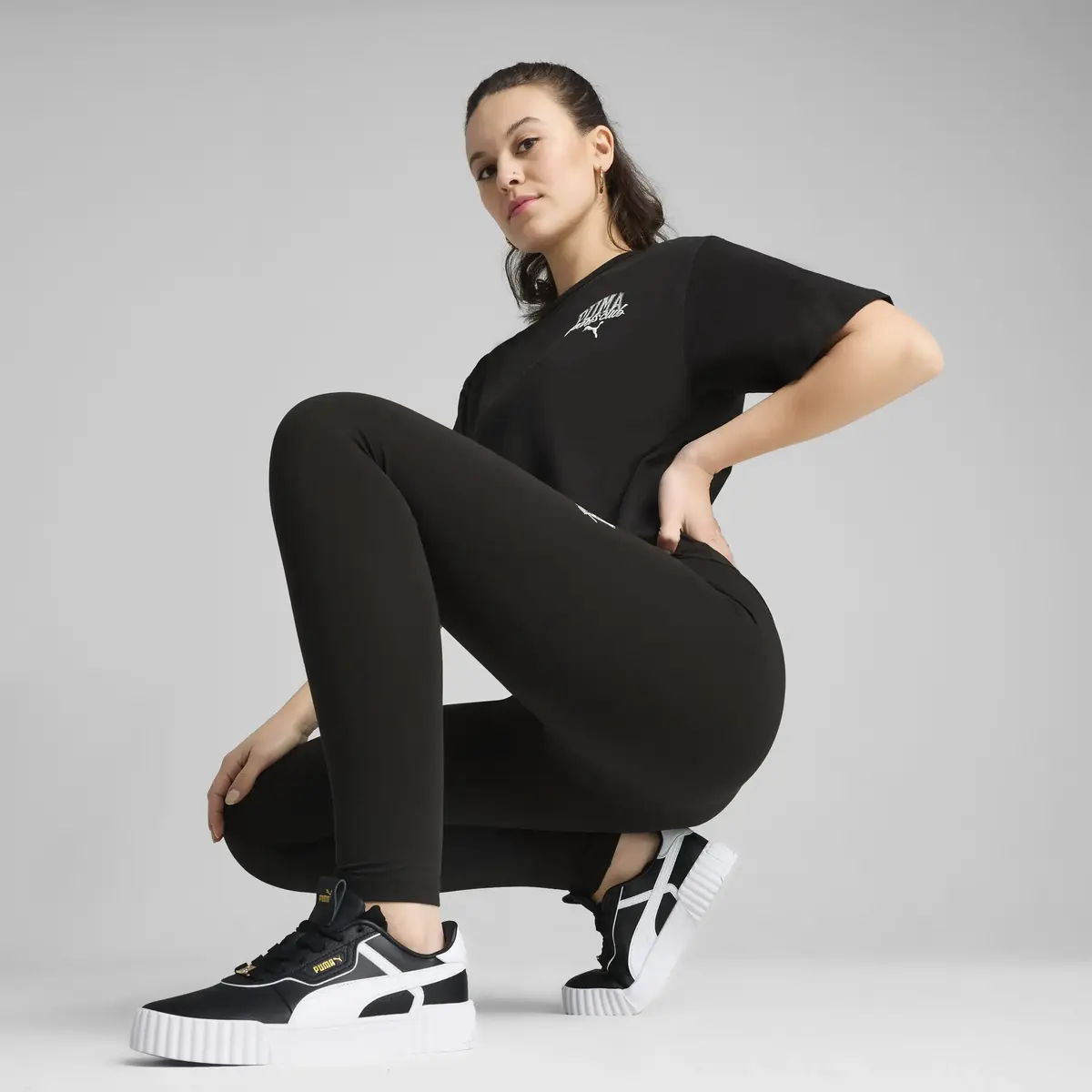 PUMA CLASS Relaxed Crop Tee Siyah Kadın Crop