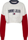 Tommy Hilfiger TJW RLXD CROP ARCHIV Kadın Kırmızı Kazak