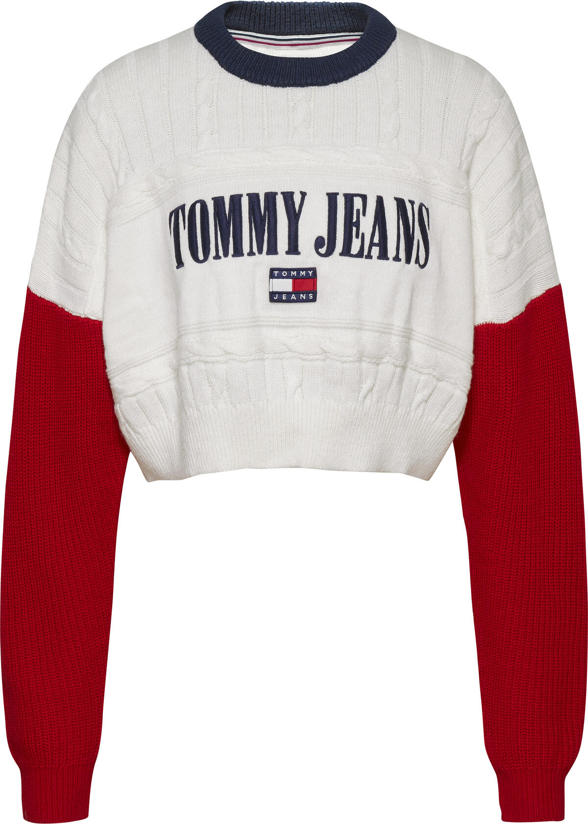 Tommy Hilfiger TJW RLXD CROP ARCHIV Kadın Kırmızı Kazak