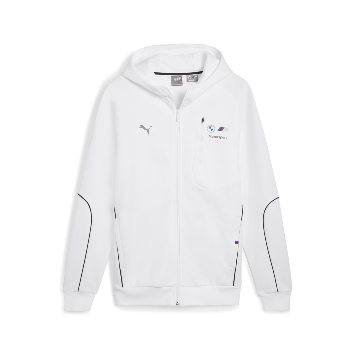Puma BMW MMS HOODED SWEAT JKT Beyaz Erkek Fermuarlı Ceket