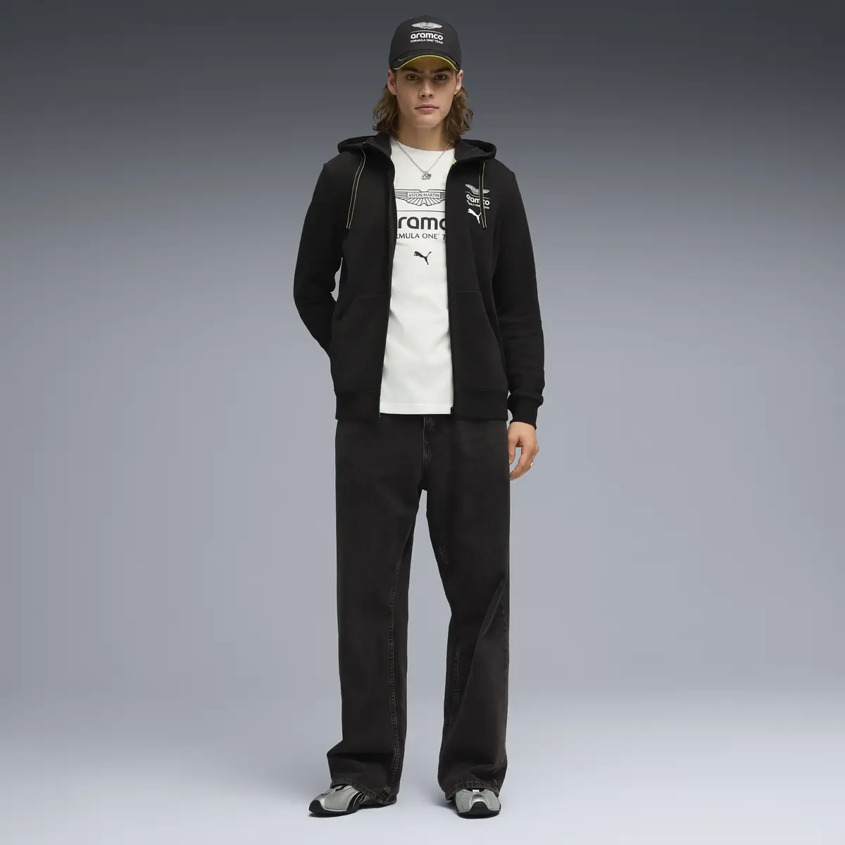 Puma AMF1 Essential Hooded Jacket Siyah Erkek Kapüşonlu Sweatshirt