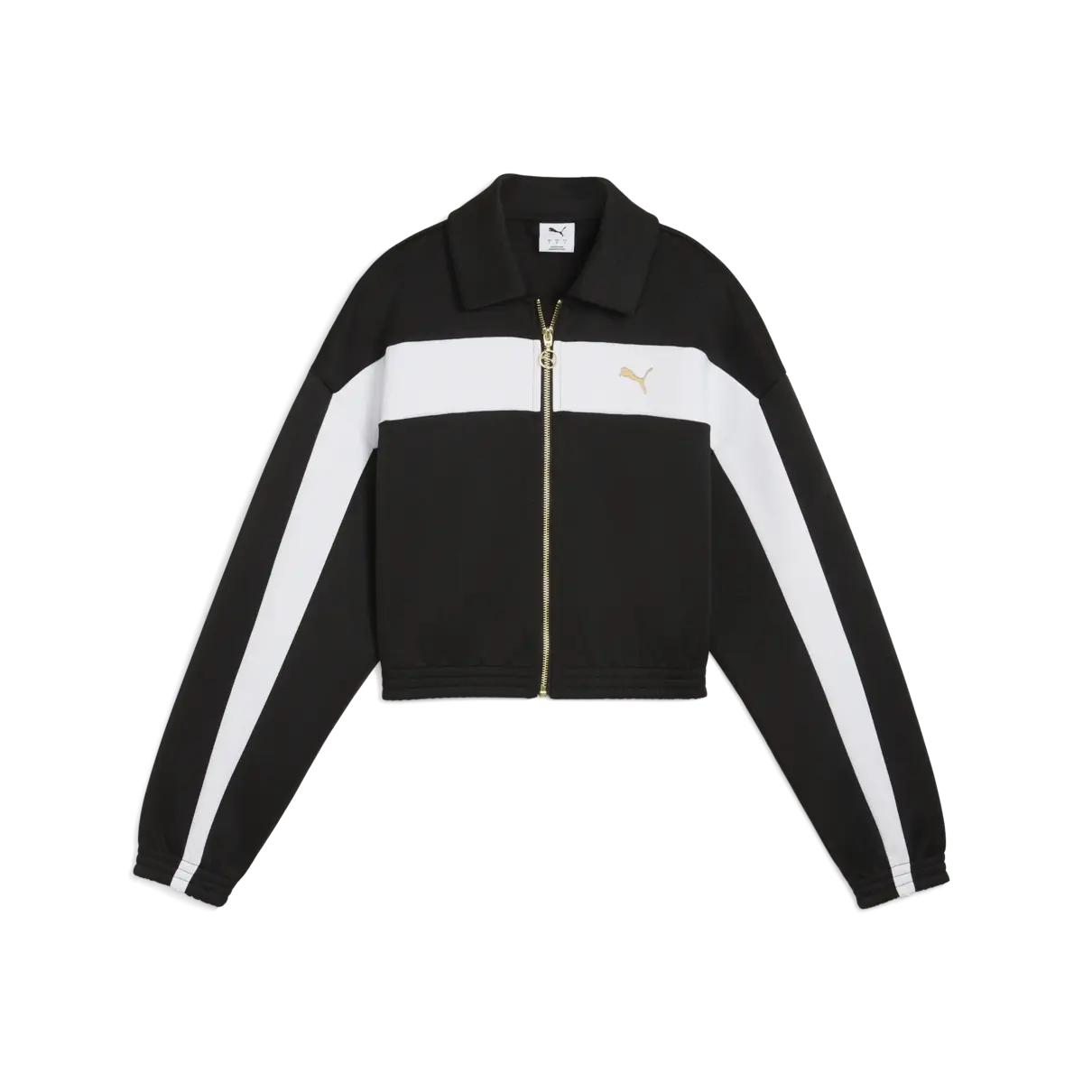 Puma Relaxed Cropped Track Jacket Siyah Kadın T-Shirt & Polo