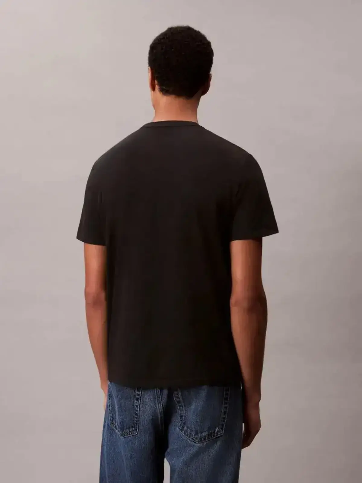 Calvin Klein SS 30S EU CK BH WORD STACK GRAPH Siyah Erkek Tişört