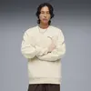 PUMA ESS ELEVATED CAT LOGO Crew Krem Erkek Sweatshirt
