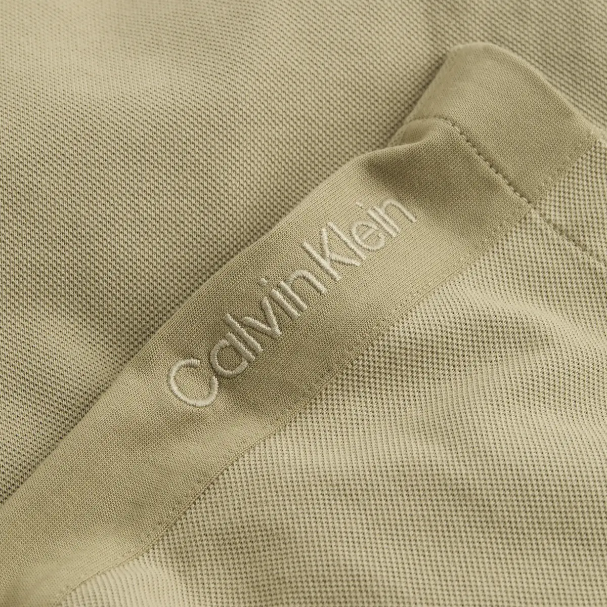 Calvin Klein LOGO TAPE POLO, HI0 Bej Erkek T-Shirt & Polo